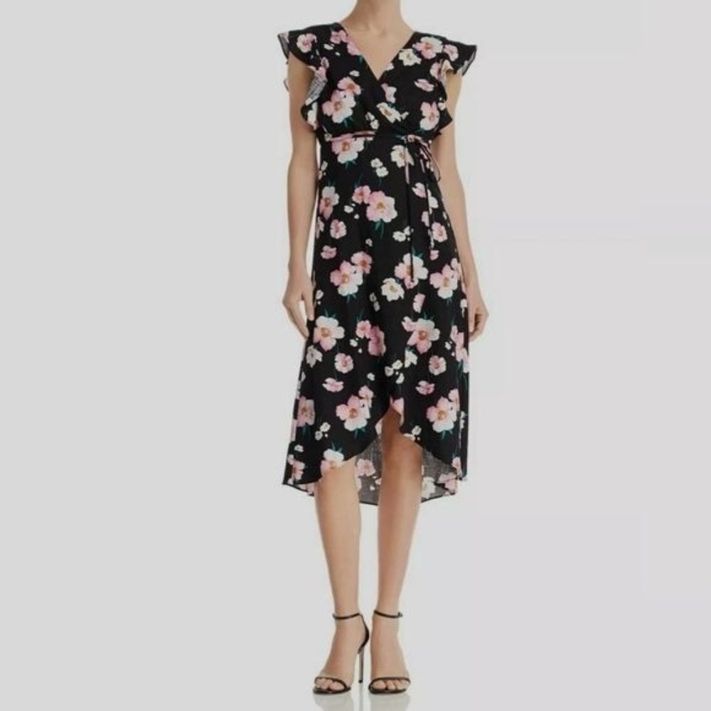 NWT Aqua Floral Print Wrap Dress